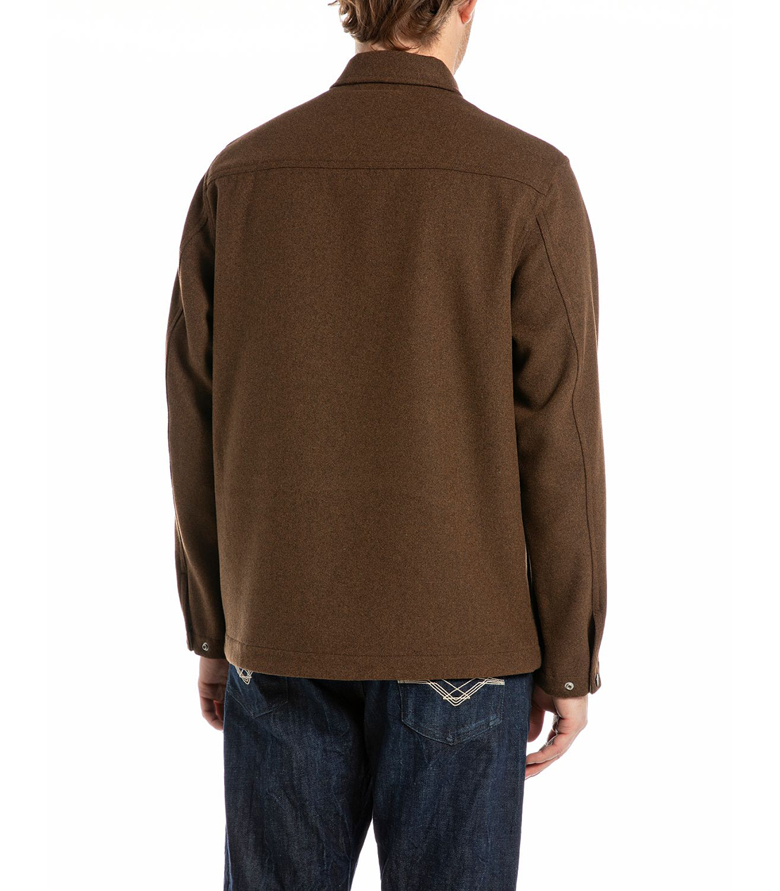 ウールブレンド アンコンシャツジャケット 詳細画像 ライトブラウン 2